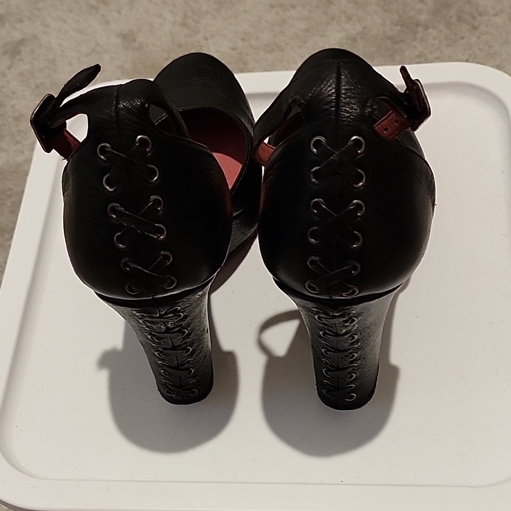 Vince Camuto Black Lace-Up Heels